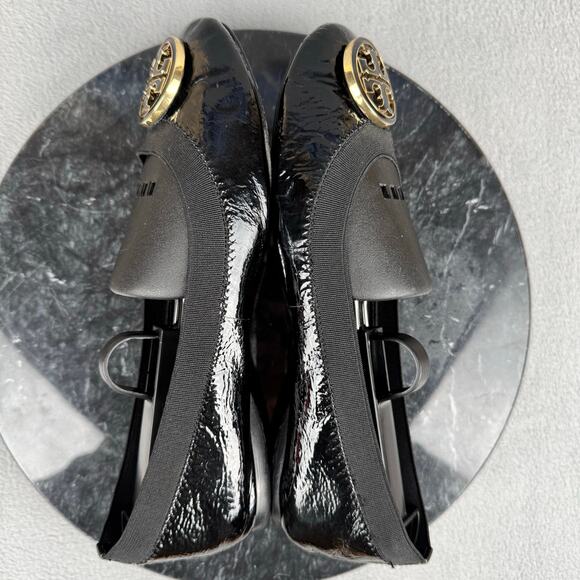 Tory Burch Caroline Black Patent Leather Flat Ballet Shoes Women’s Size 6.5M US - Picture 5 of 7